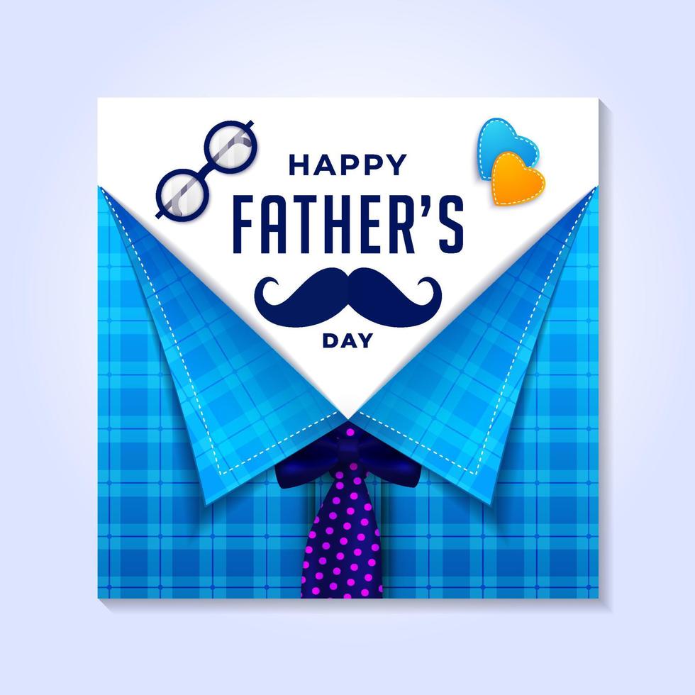 Happy Fathers Day social media Post template. vector
