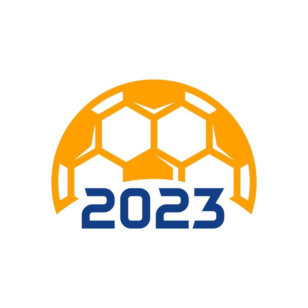 2023 Soccer logo template, Football 2023 logo design vector