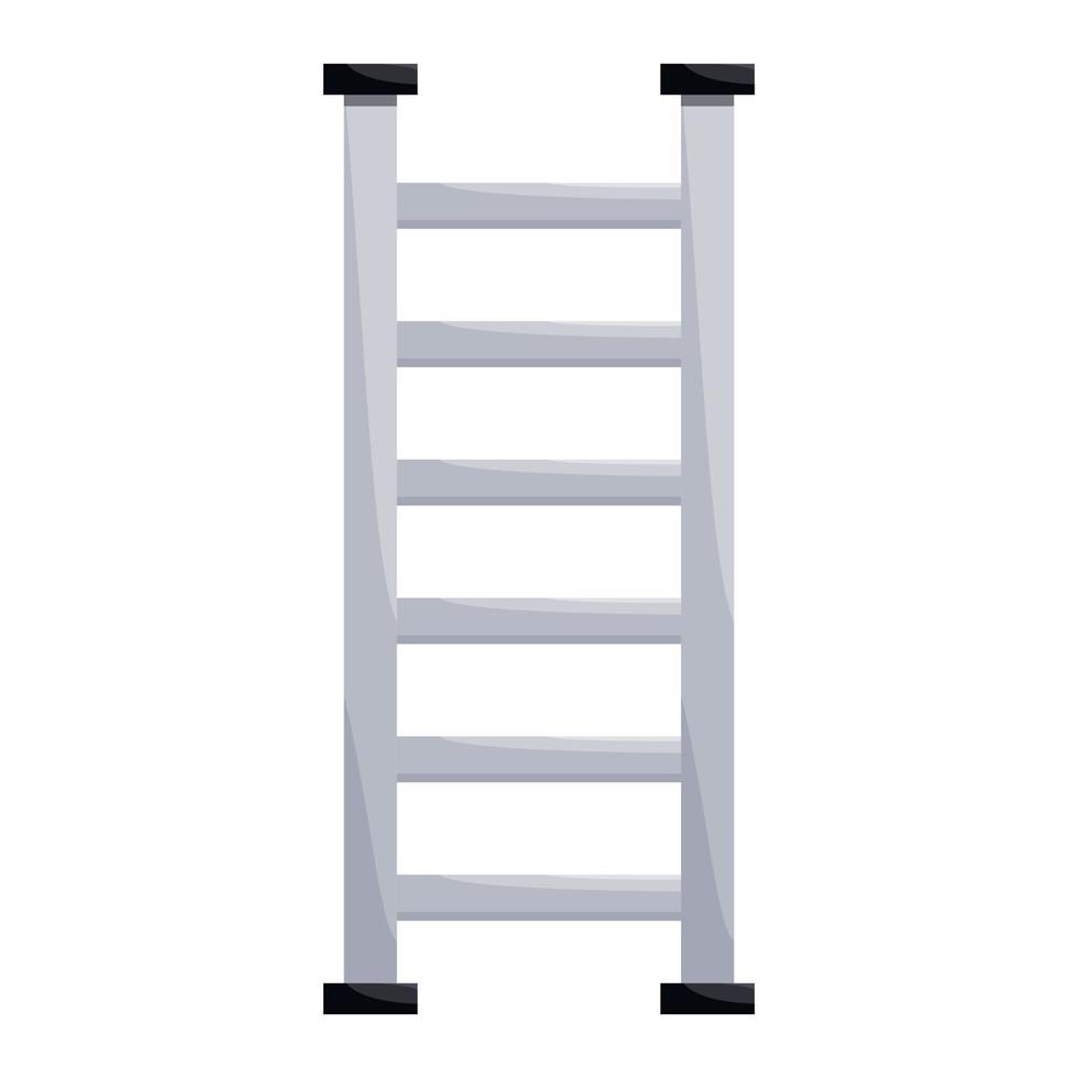 Metal ladder icon in cartoon style vector