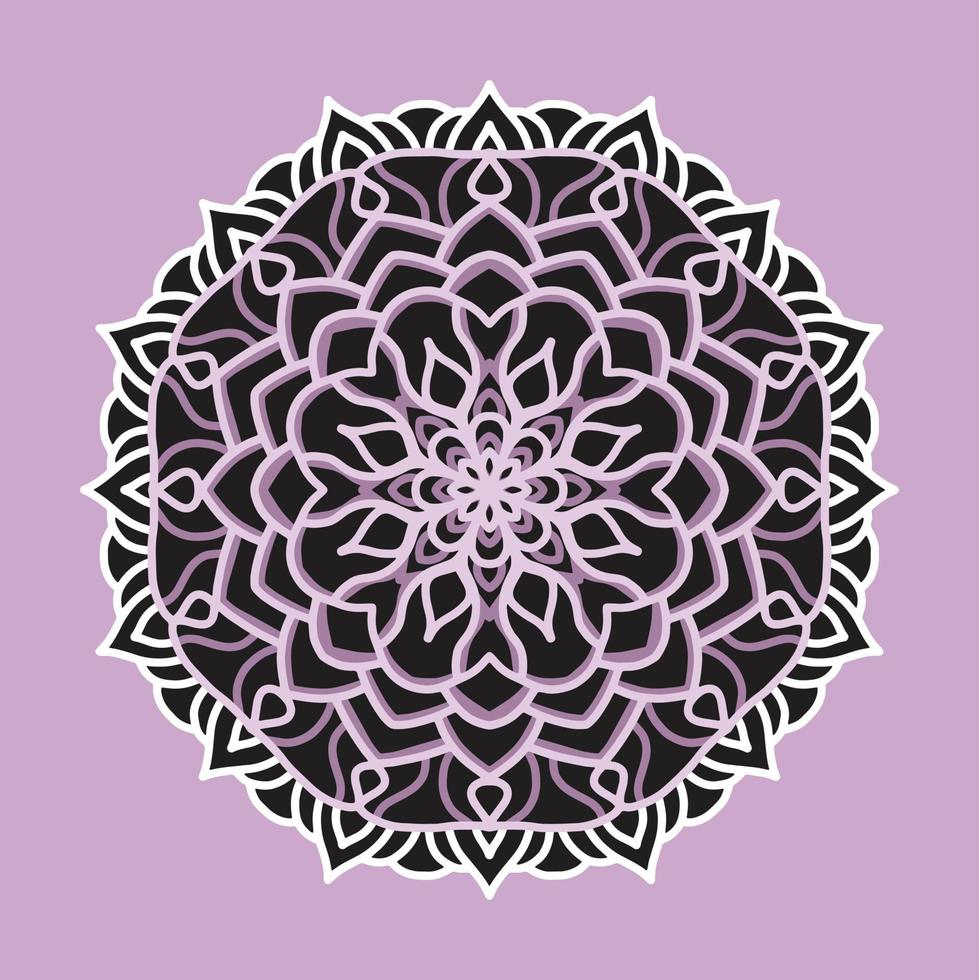 laser cut 3d Mandala pattern.  3d islamic mandala vector