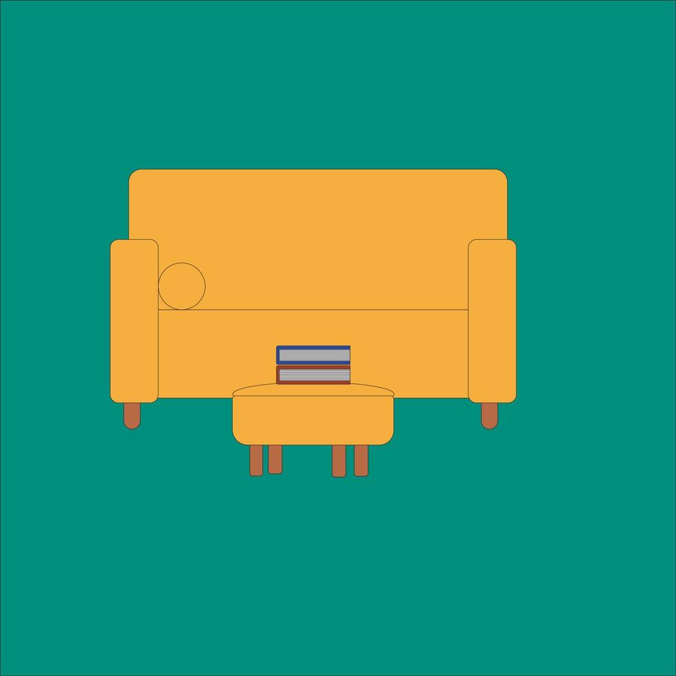 hygge comfy sofa vector