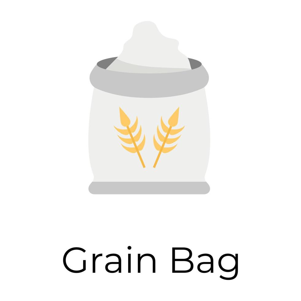 Trendy Grain Bag vector