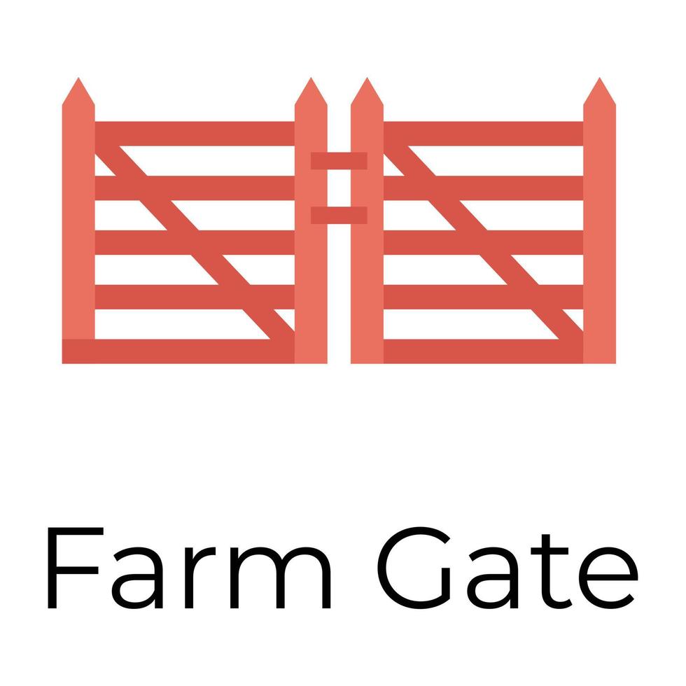 Trendy Farm Gate vector