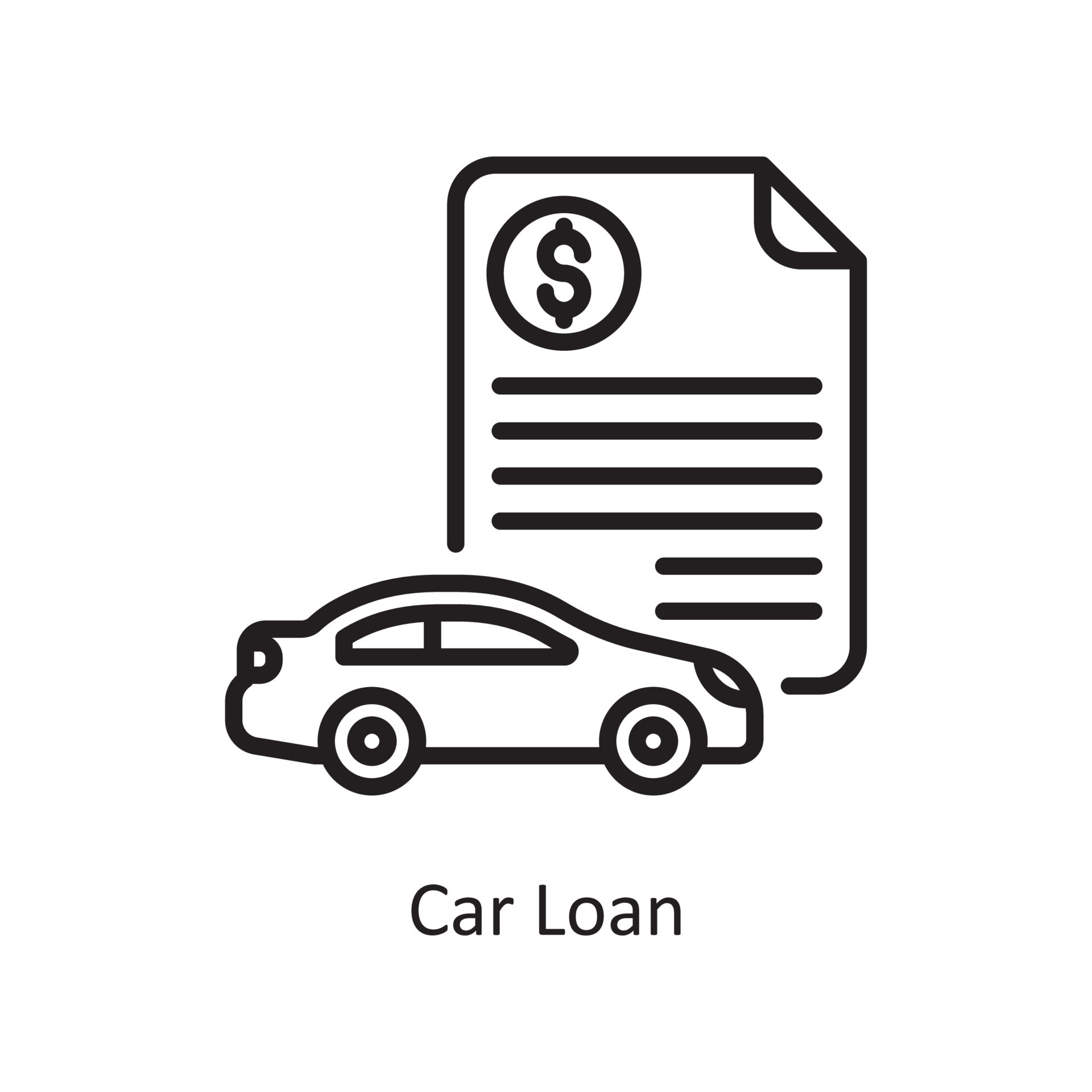 Car Loan Vector Outline Icon Design Illustration Business And Finance car-loan-vector-outline-icon-design-illustration-business-and-finance