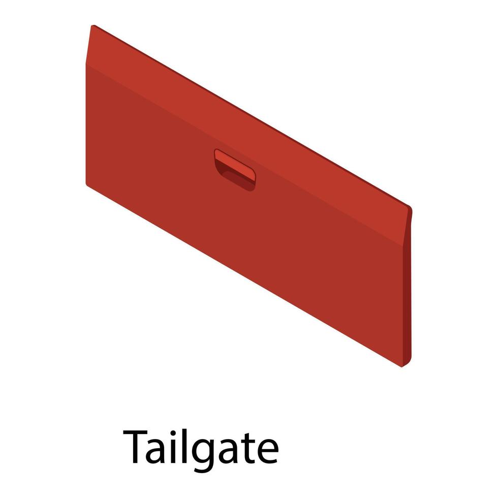 Tailgate icon, isometric style vector