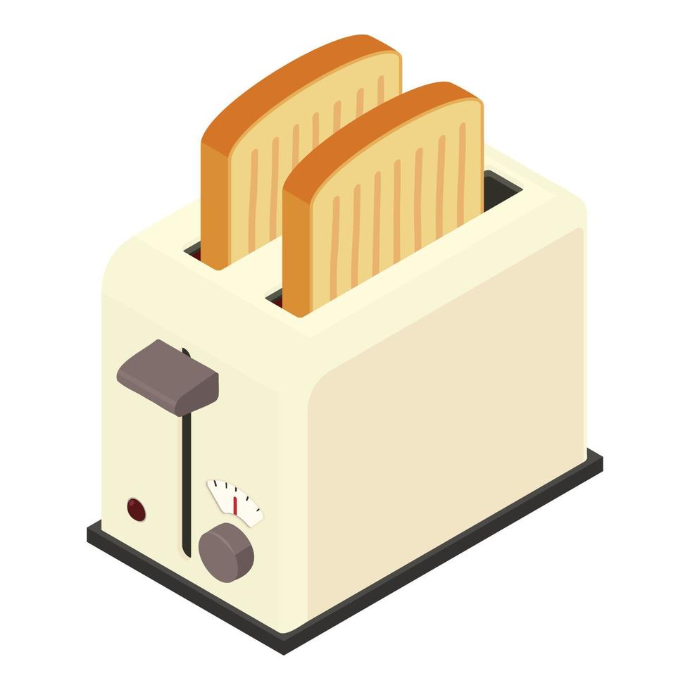 Home toaster icon, isometric style vector