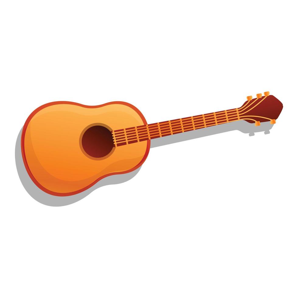 icono de guitarra mexicana, estilo de dibujos animados vector