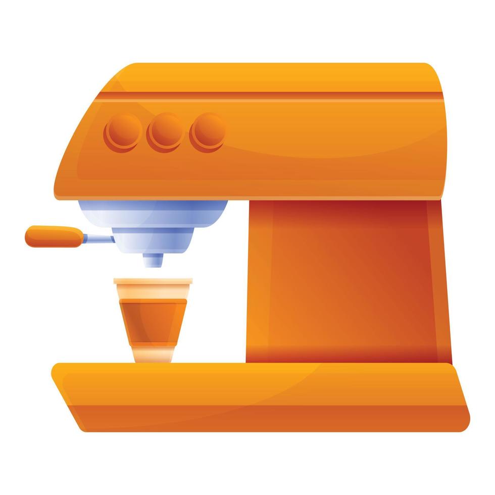 Equipment coffee machine icon, cartoon style vector
