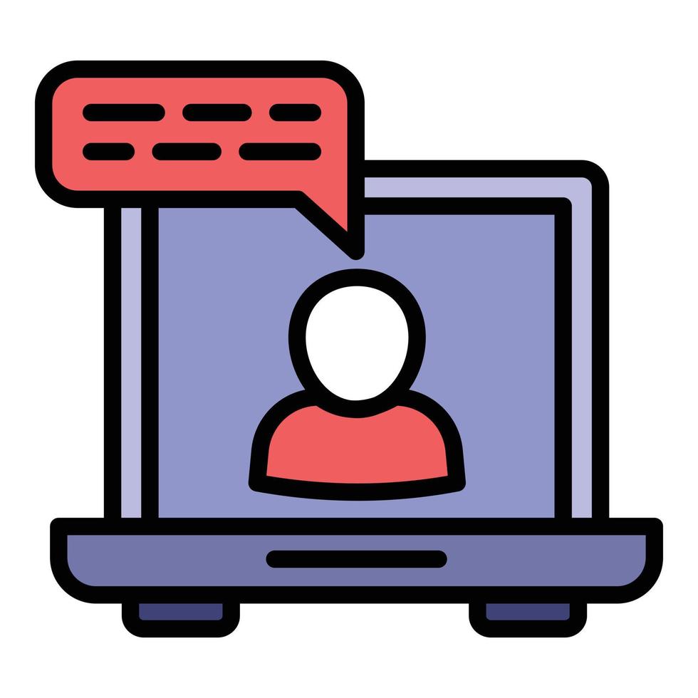 Online webinar icon, outline style vector