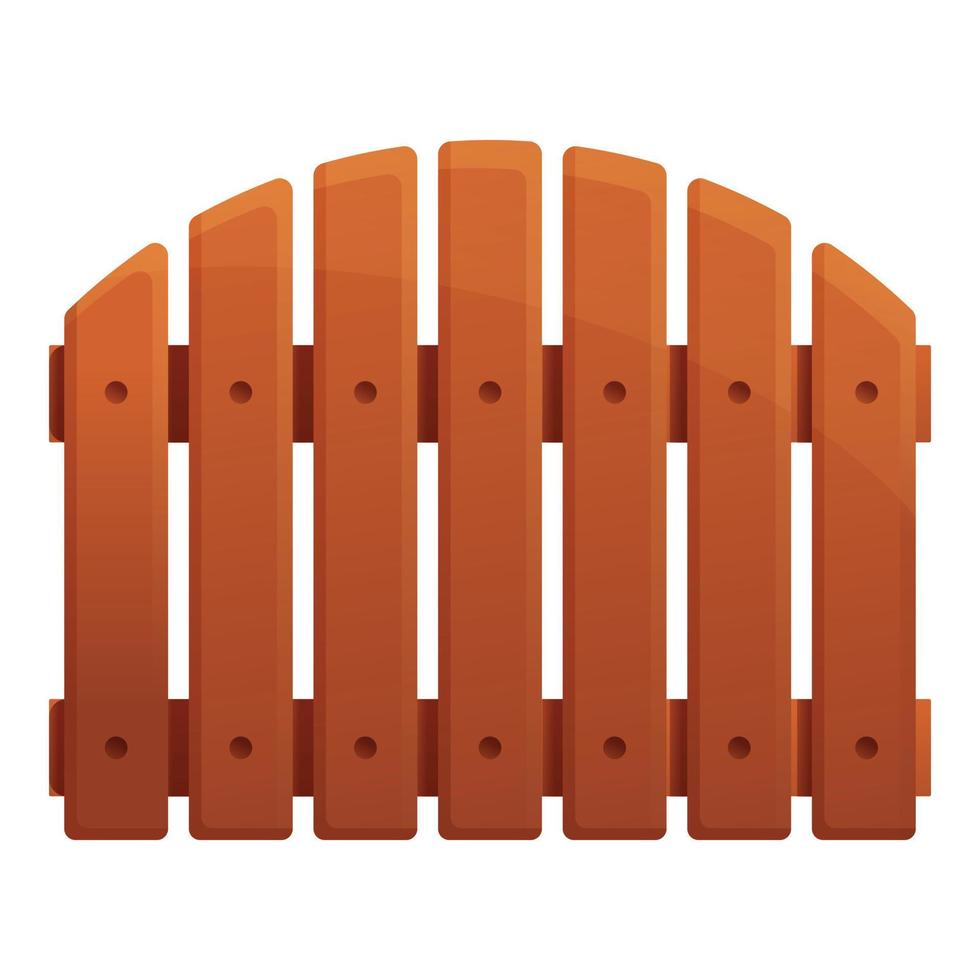 Wood barrier icon, cartoon style vector