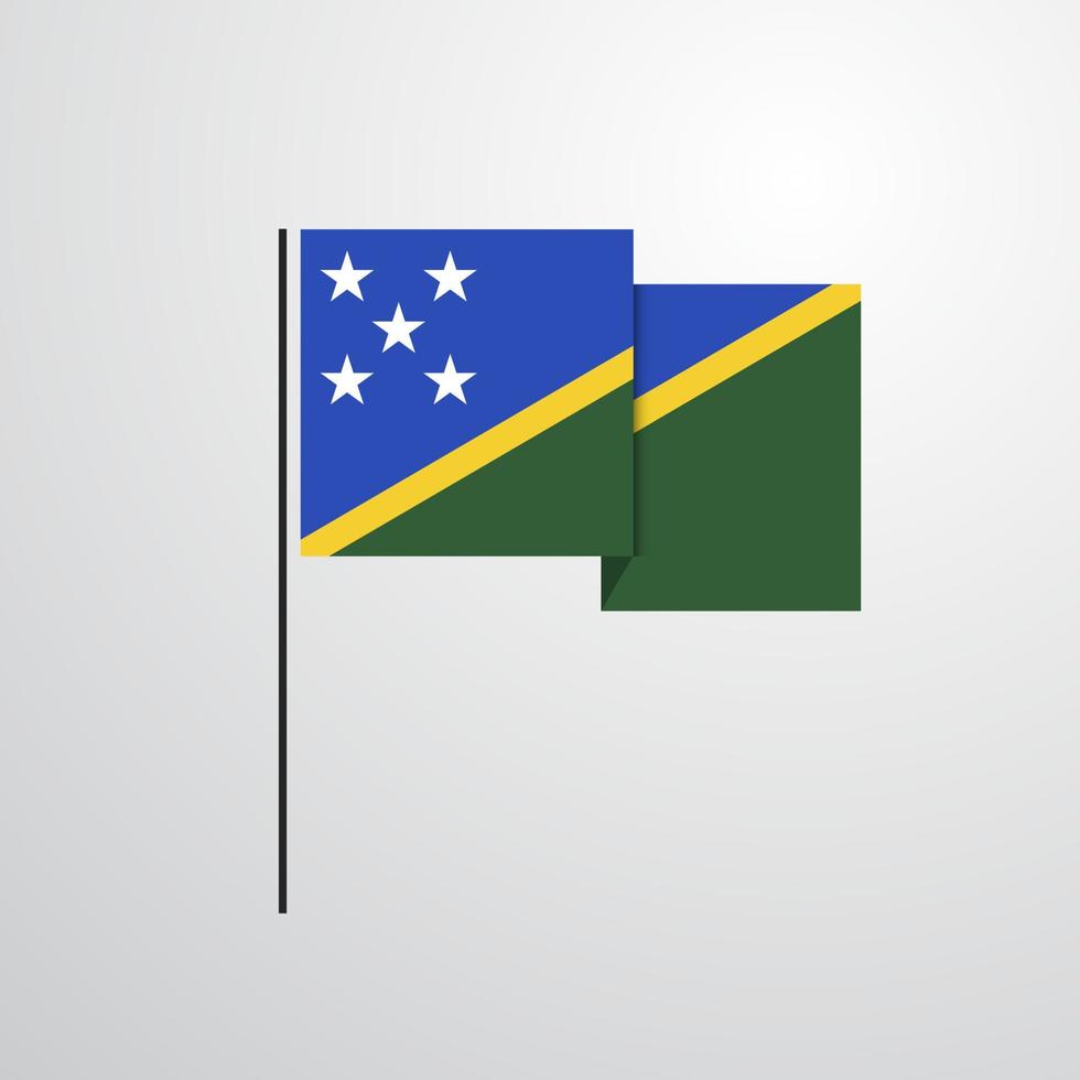 Solomon Islands waving Flag design vector