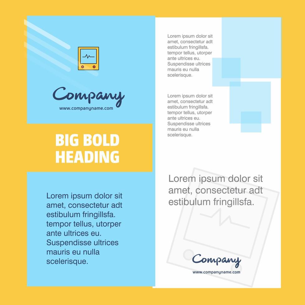 ECG Company Brochure Title Page Design Company profile annual report presentations leaflet Vector Background