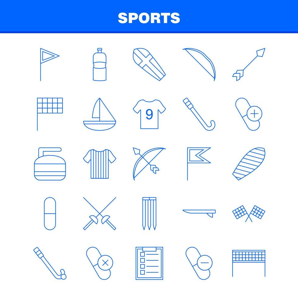 icono de línea deportiva para impresión web y kit uxui móvil como botella energía bebida verde esgrima deporte espada energía pictograma paquete vector