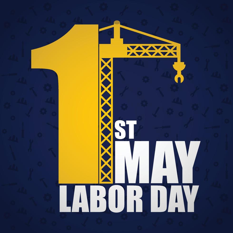 Labour day design card vector