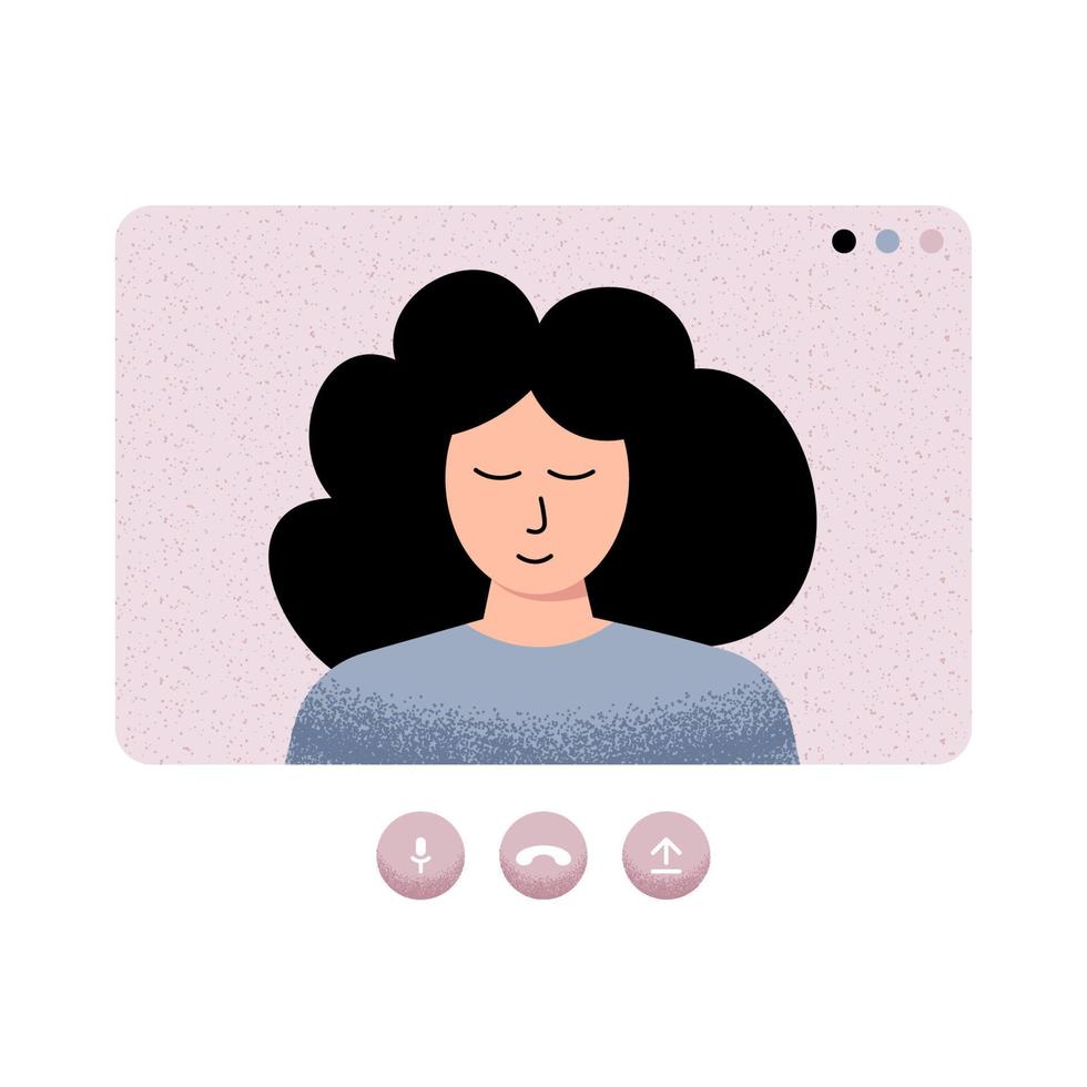 Group of people communicate together via video call vector