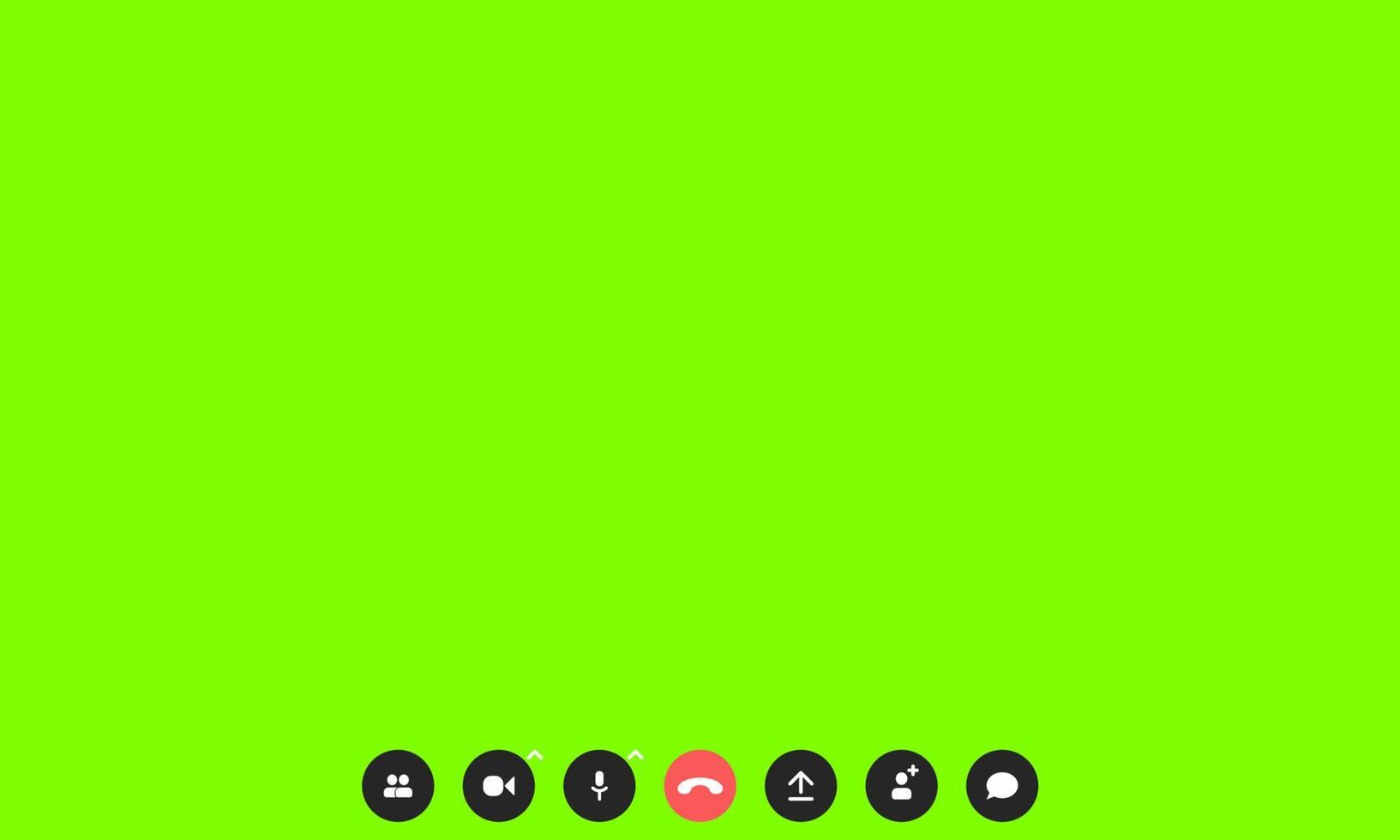 Start online conference concept. Video call app mockup vector