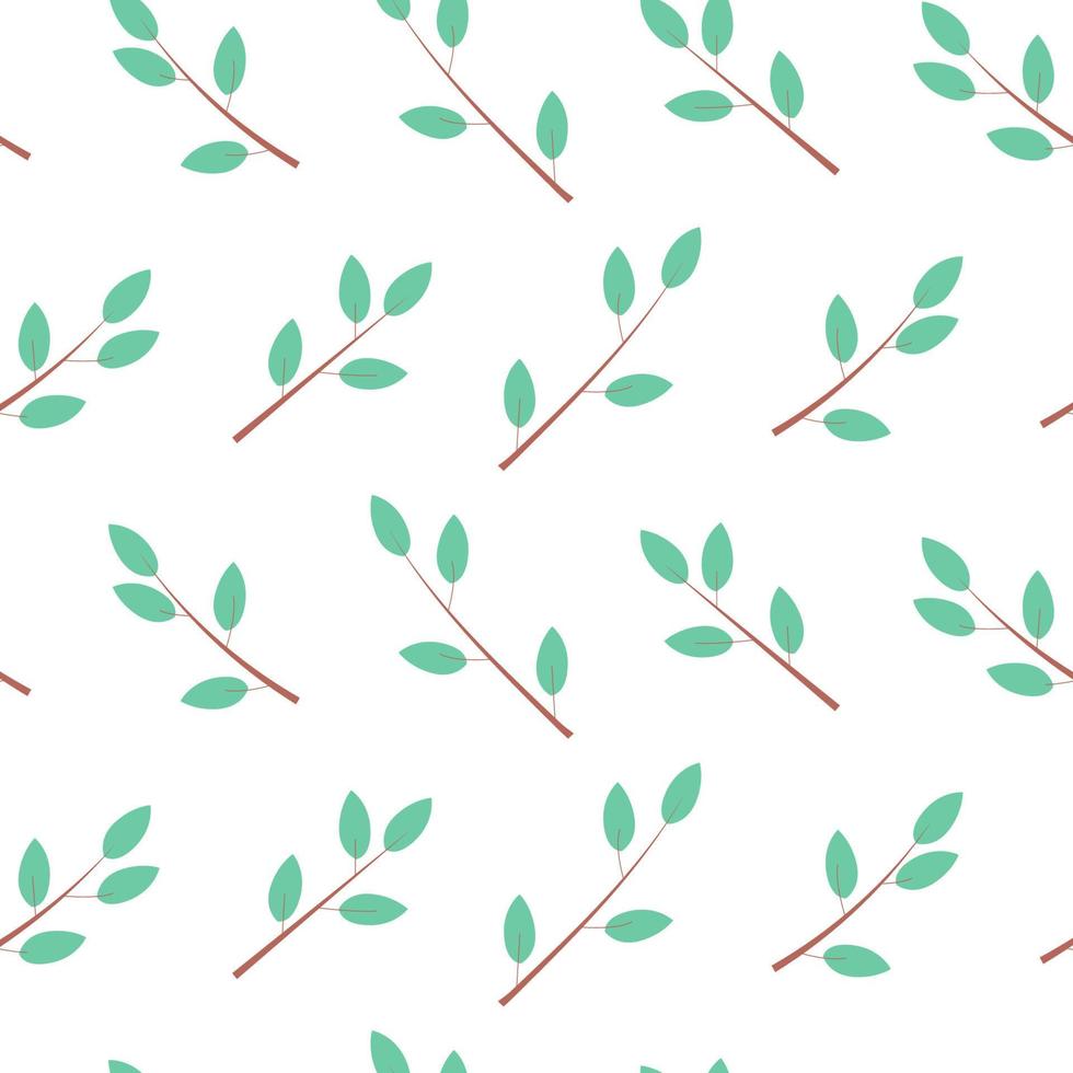 Background with different young plants. Sprouts of trees vector