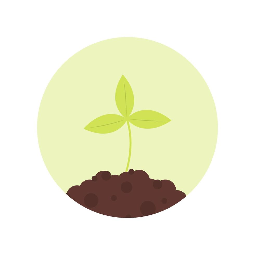 International World Soil Day. Calendar image with youg plant vector