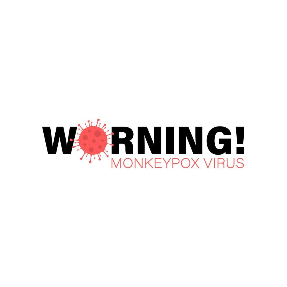 Monkeypox virus banner with yellow background vector