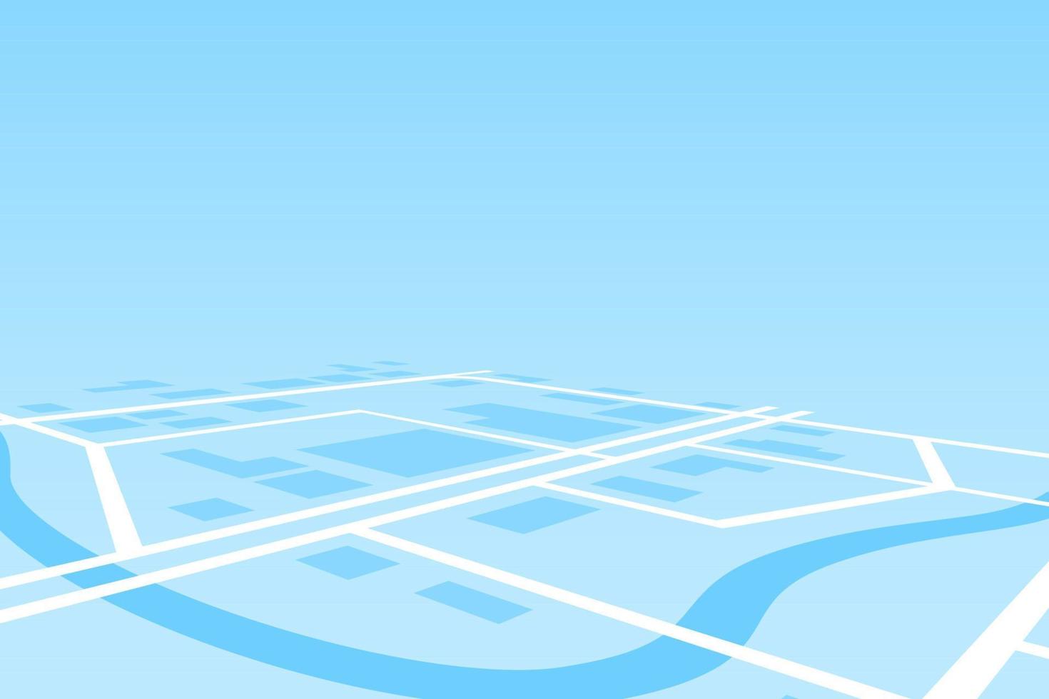 City map in flat style. Image of the city from above vector