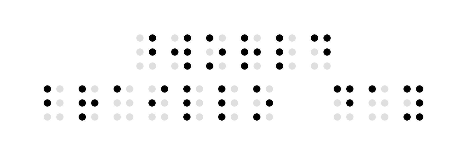 Text to read by touch. Braille font vector