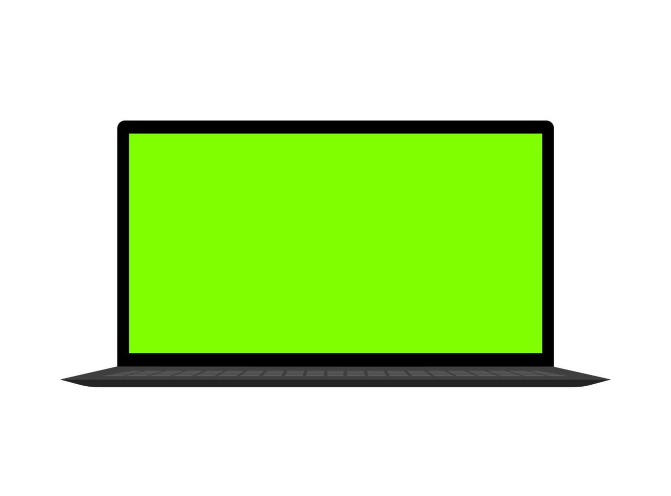 Video conference user interface on laptop. Video call window overlay. Chromakey windows vector
