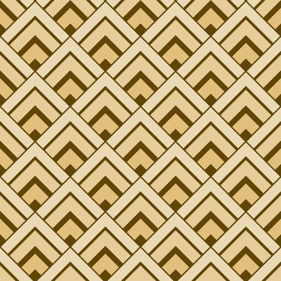 Brown Diamond Shape Seamless Geometric Pattern vector
