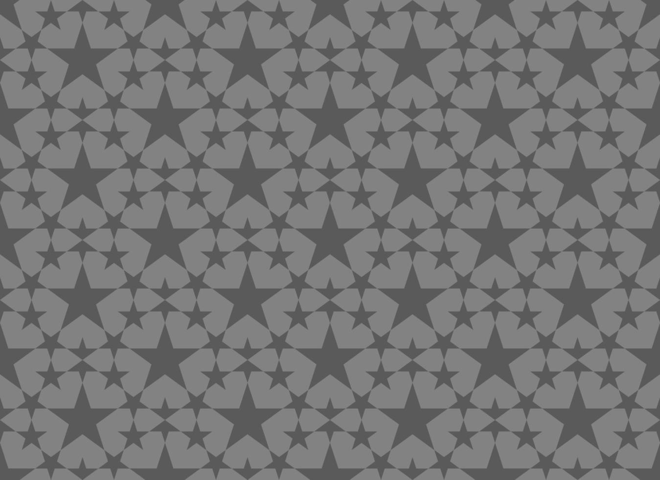 Gray Five-pointed Star Pattern Seamless Background vector