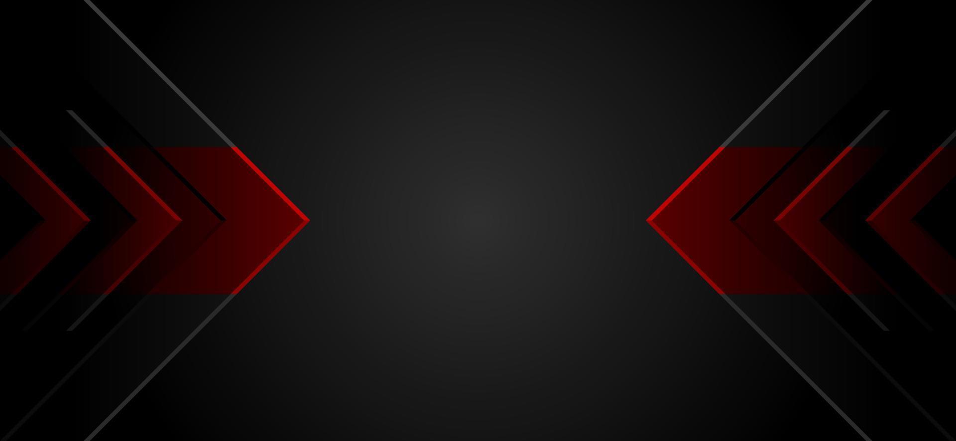 Hi Tech Abstract Background Arrowhead Red Black vector