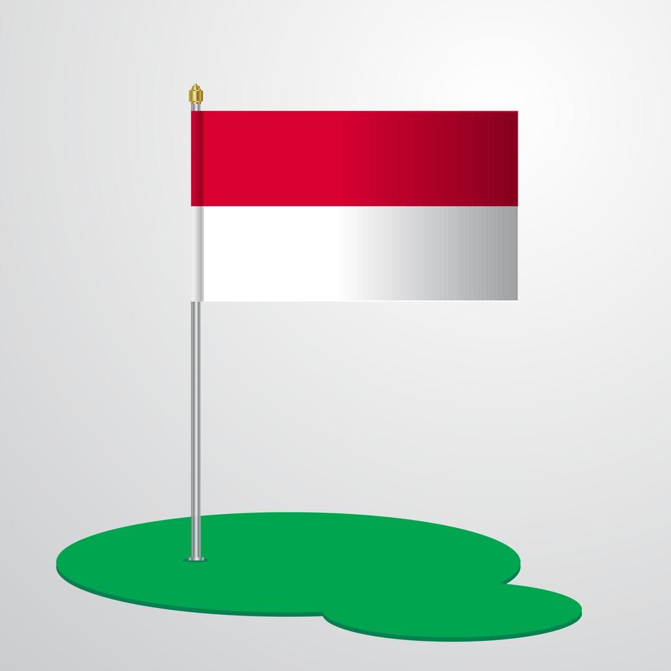 Monaco Flag Pole vector