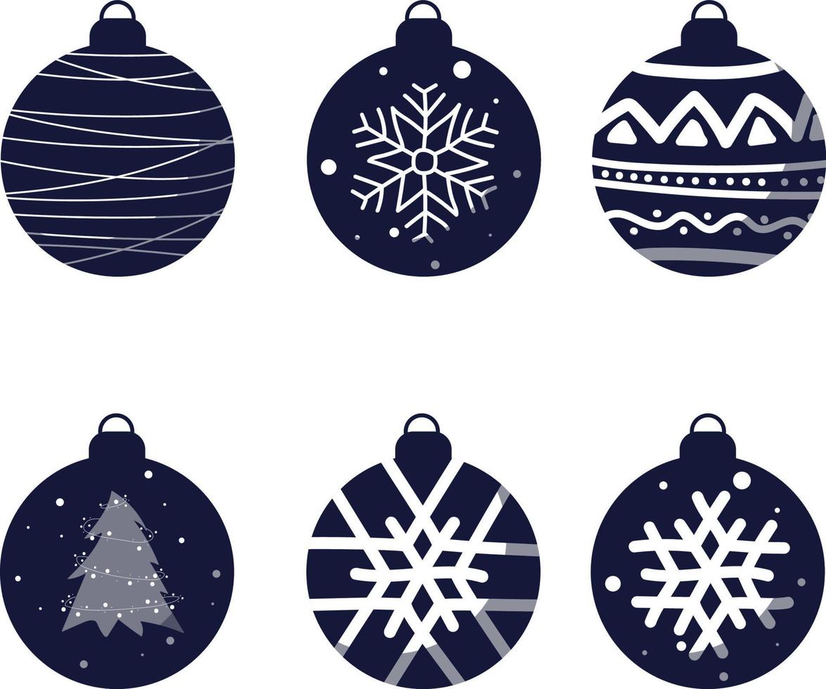 Set of Christmas balls vector