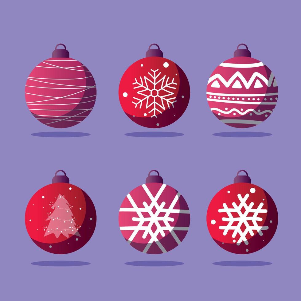 Set of Christmas balls vector