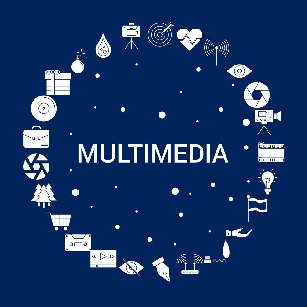 Creative Multimedia icon Background vector