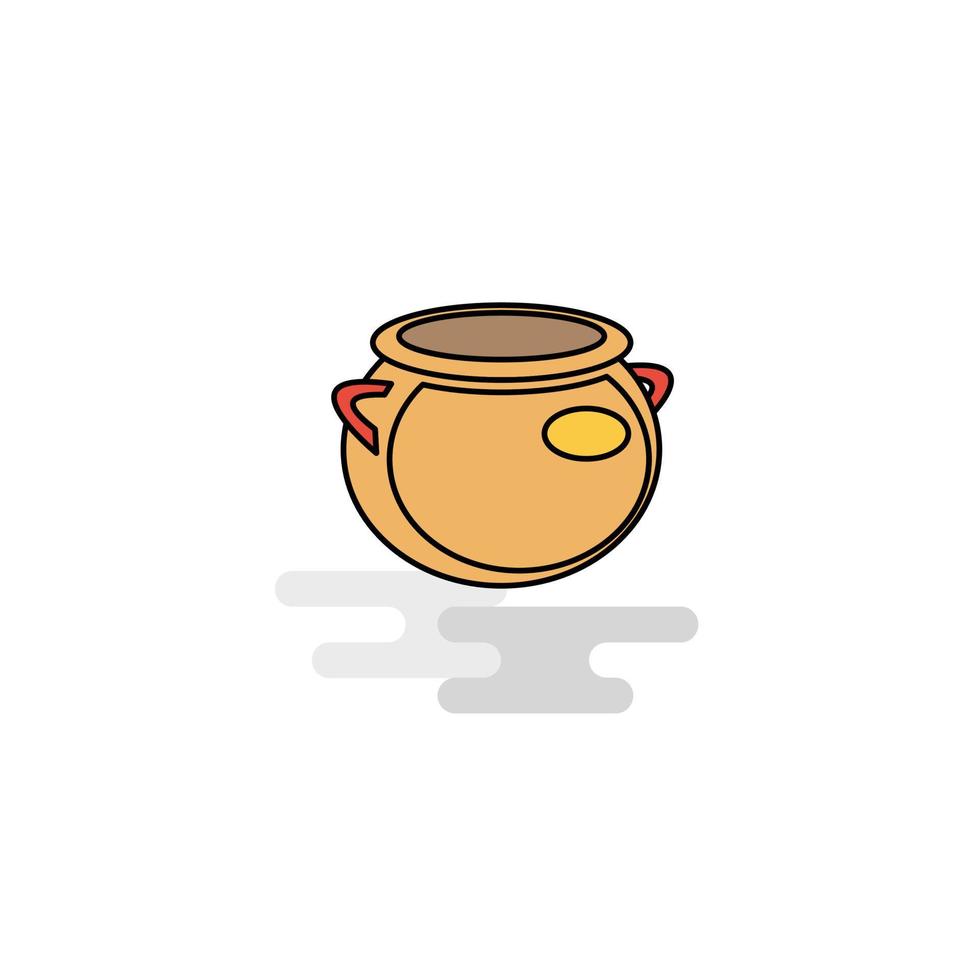 Flat Pot Icon Vector