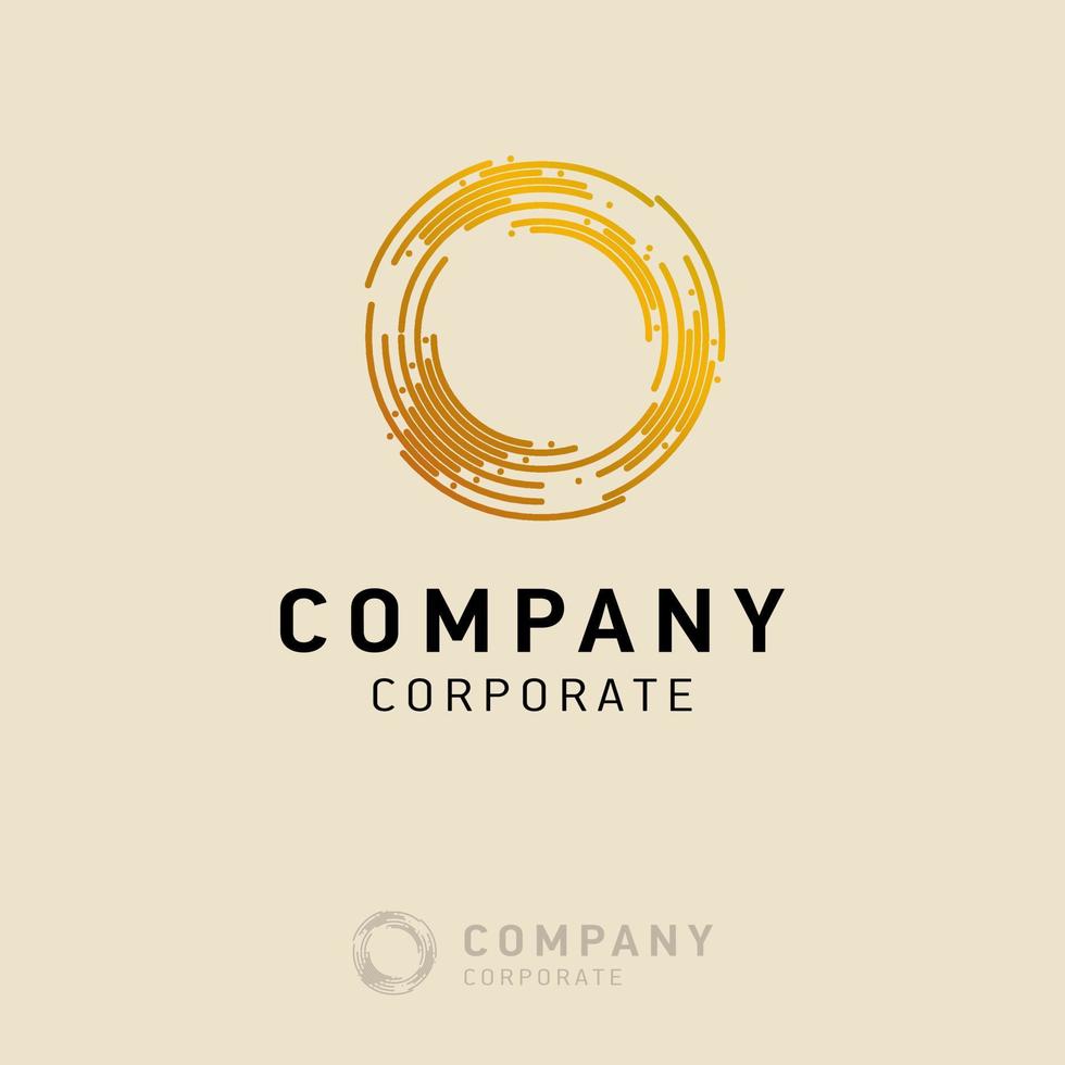 O company logo design with visiting card vector