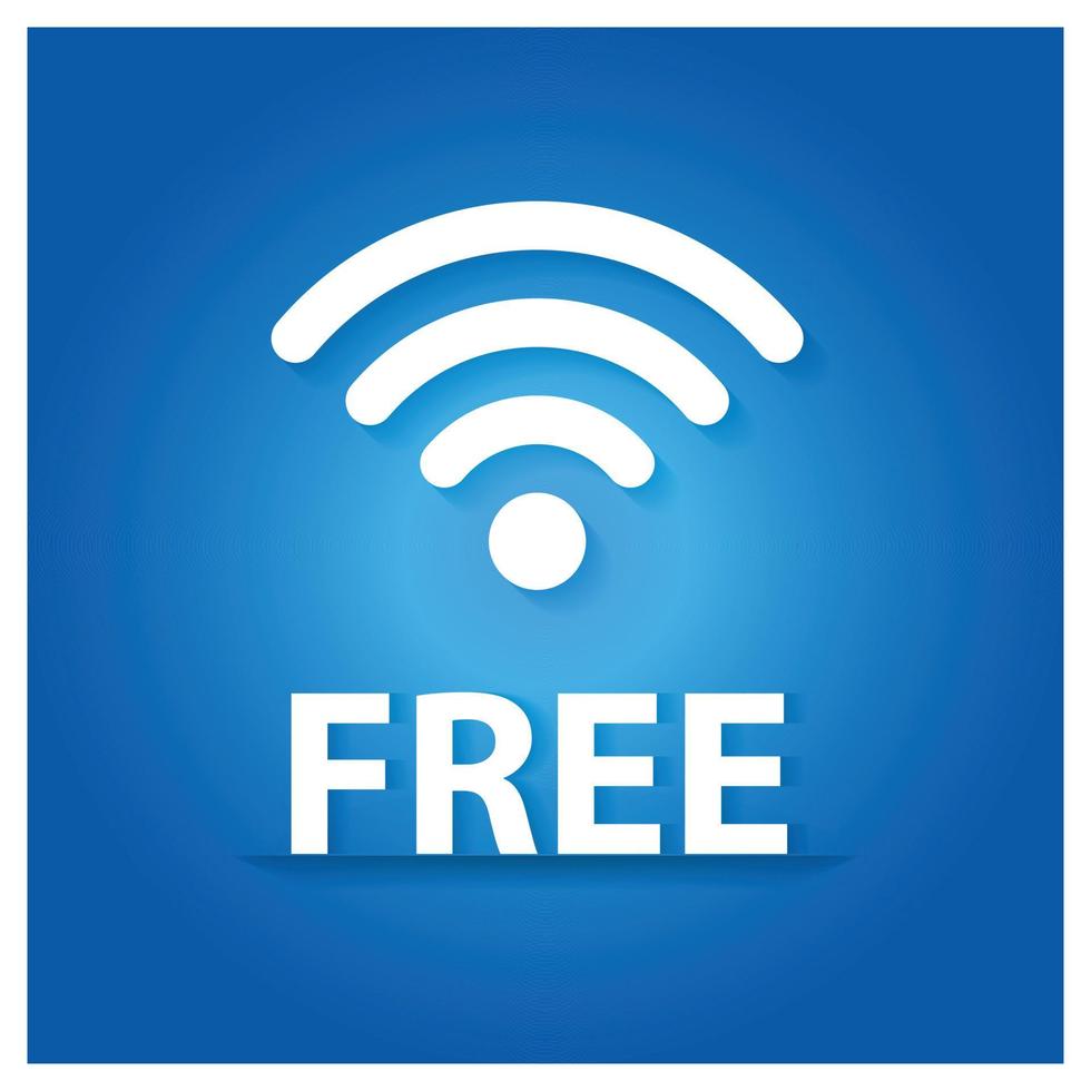 Free Wifi typographic design vector