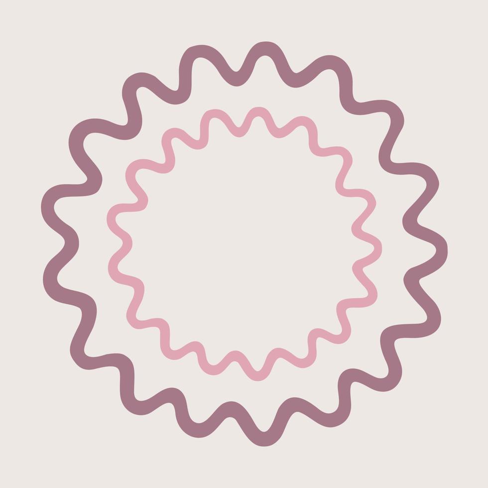 Wavy line circle vector