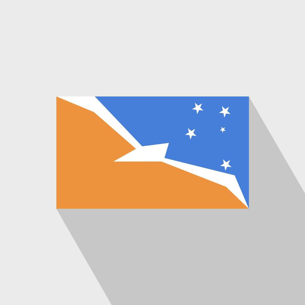 vector de diseño de larga sombra de bandera argentina de la provincia de tierra del fuego