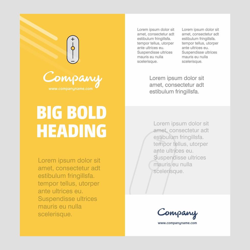 Zoom in zoom out Business Company Poster Template with place for text and images vector background