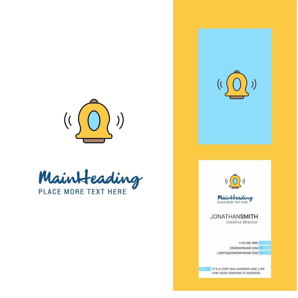 Bell Creative Logo and business card vertical Design Vector