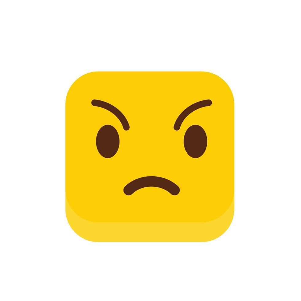 Angry emoji icon design vector