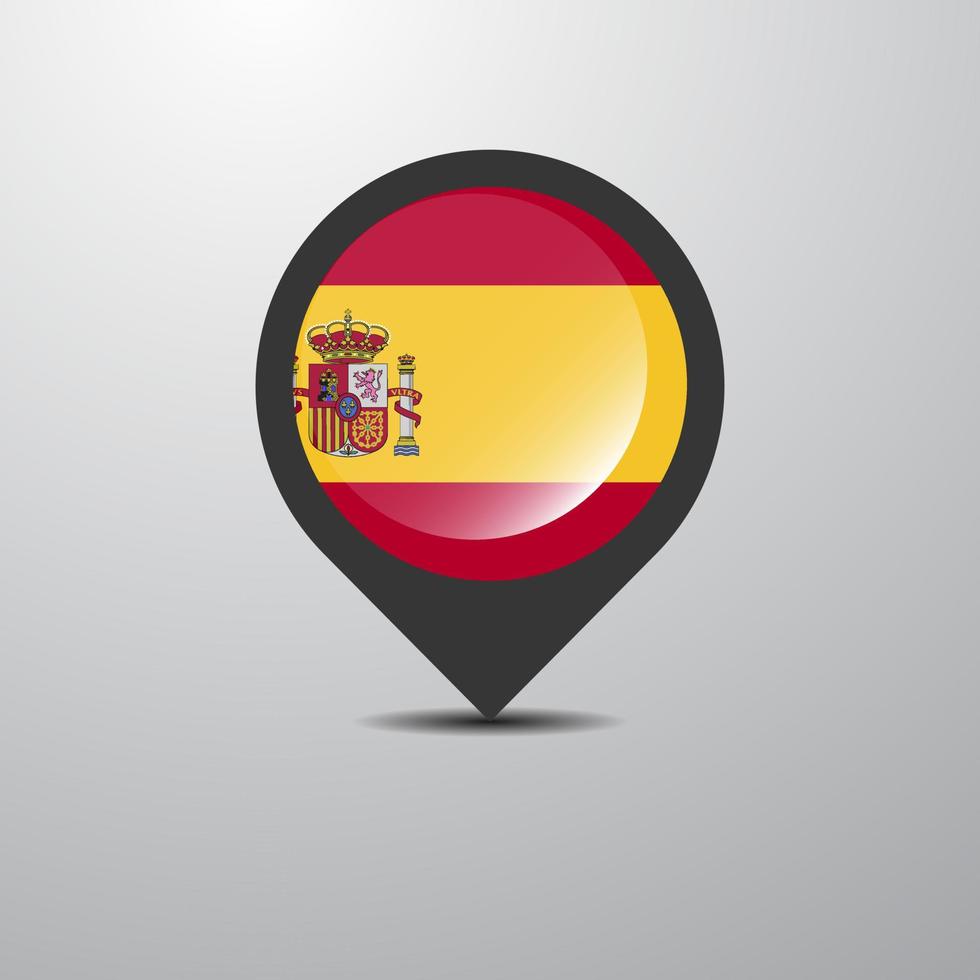 Spain Map Pin vector