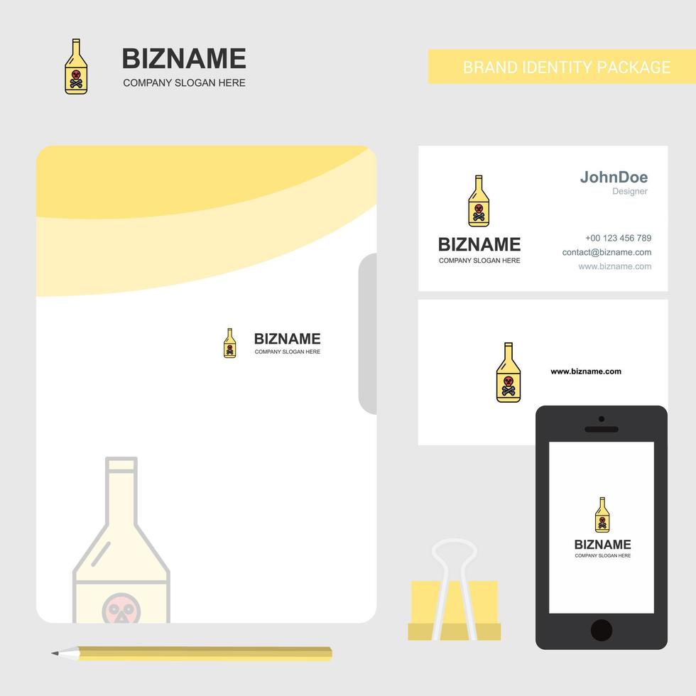 Drink bottle Business Logo File Cover Visiting Card and Mobile App Design Vector Illustration