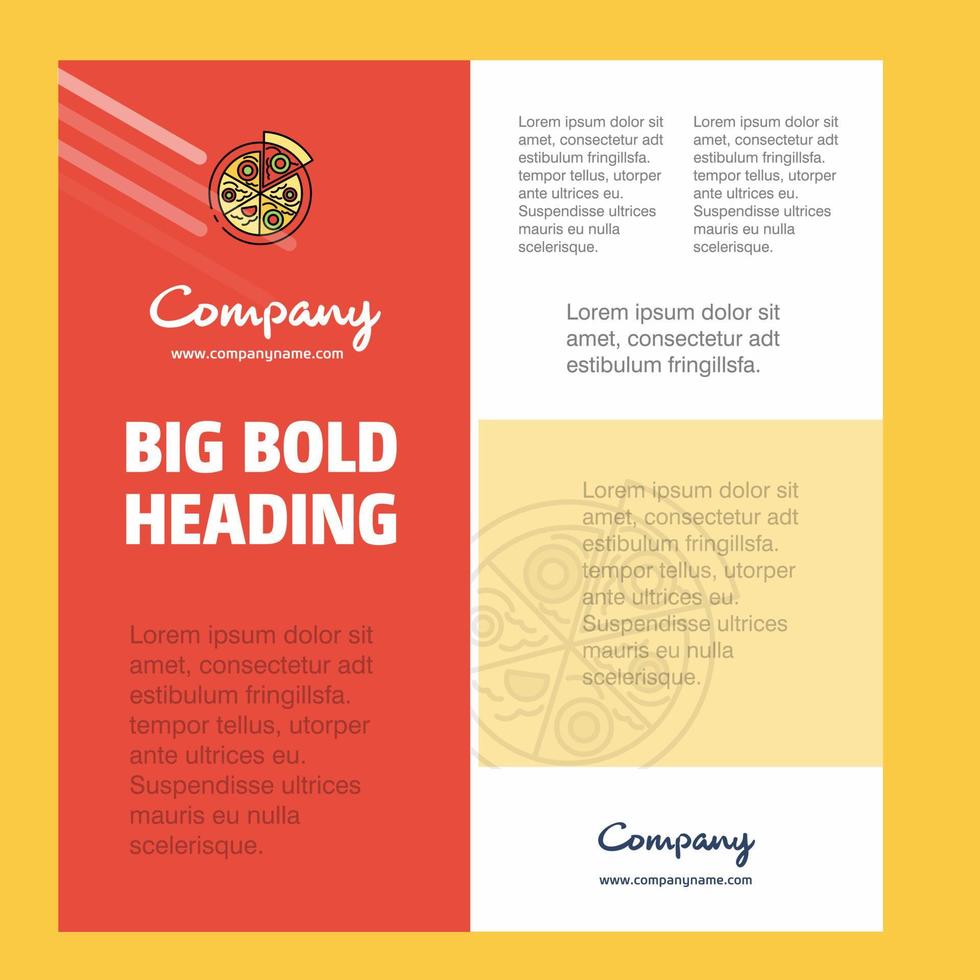 Pizza Business Company Poster Template with place for text and images vector background