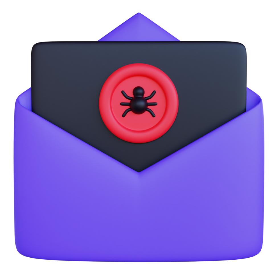 Fraud or Scam Email 3d Illustration png