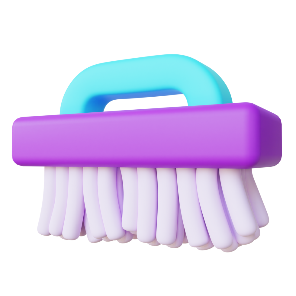 hand- borstel schoonmaakster 3d illustratie png