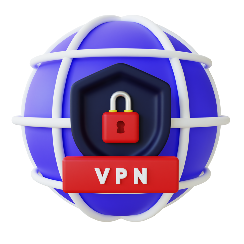 Internet VPN Security 3d Illustration png
