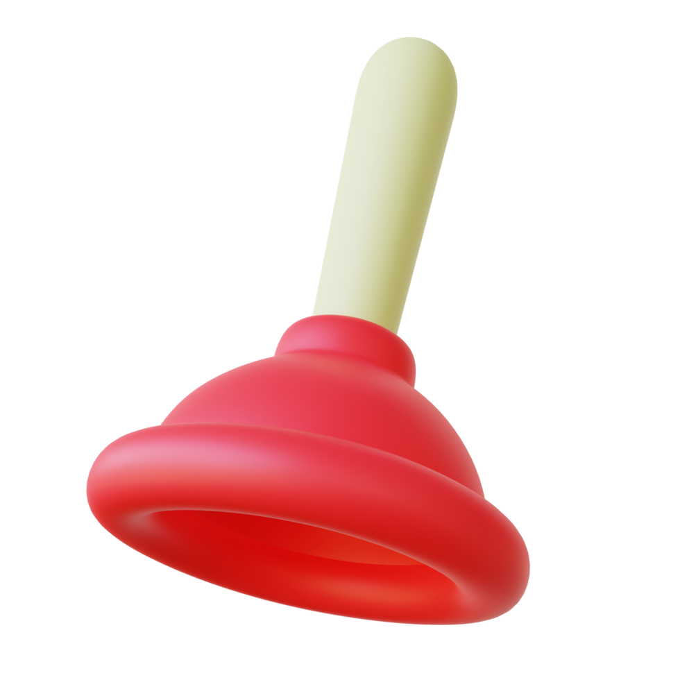 Stylized Toilet Plunger 3d Illustration png