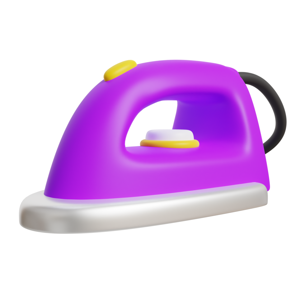 3d illustration of clothes iron png