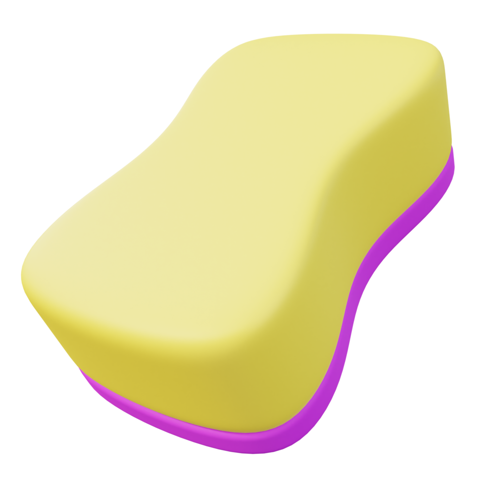 stylized cleaning sponge 3d illustration png